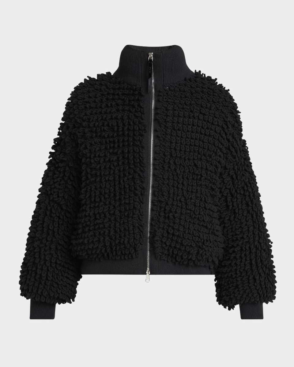 x EE72 by Edward Enninful Wool Blend Zip-Up Cardigan